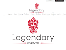 Tablet Screenshot of legendaryevents.com